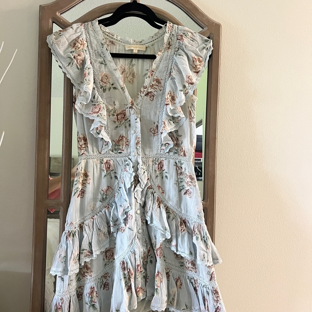 LoveShackFancy Delicate White Lace Dress